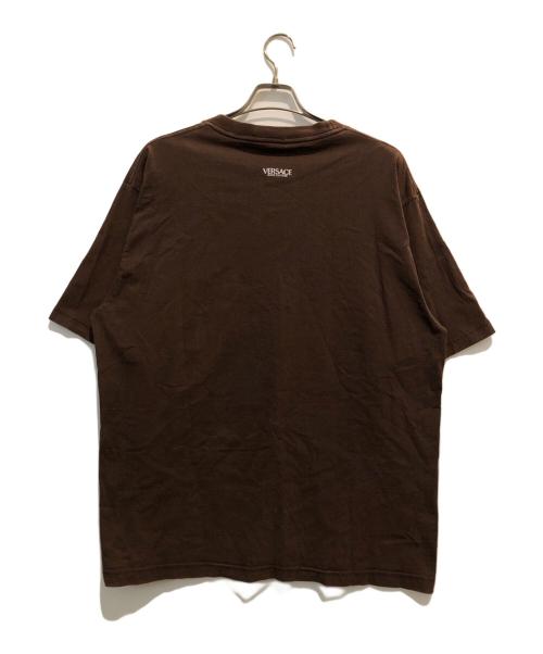 VERSACE JEANS COUTURE（ヴェルサーチ ジーンズクチュール）VERSACE JEANS COUTURE (ヴェルサーチ ジーンズクチュール) 90’s Tシャツ ブラウン サイズ:タグ劣化の為不明の古着・服飾アイテム