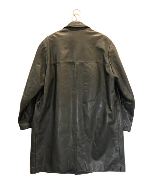 VEB LEDER UND SPORTBEKLEIDUNG（VEB LEDER UND SPORTBEKLEIDUNG）VEB LEDER UND SPORTBEKLEIDUNG (VEB LEDER UND SPORTBEKLEIDUNG) モーターサイクルレザーコート ブラック サイズ:52(XL~XXL)の古着・服飾アイテム