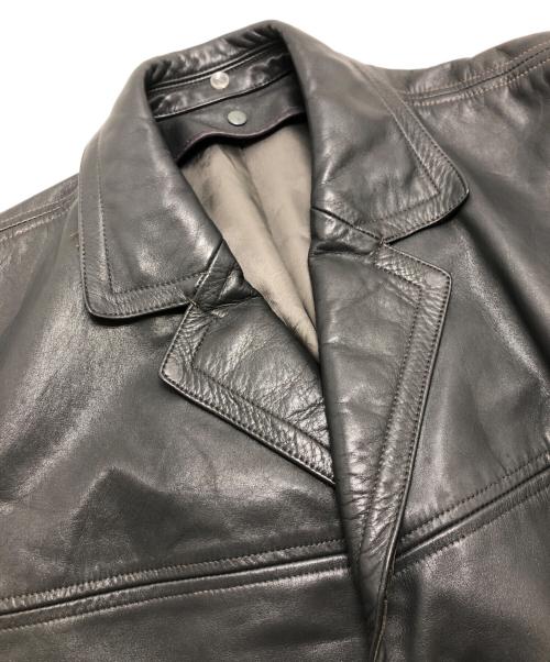 VEB LEDER UND SPORTBEKLEIDUNG（VEB LEDER UND SPORTBEKLEIDUNG）VEB LEDER UND SPORTBEKLEIDUNG (VEB LEDER UND SPORTBEKLEIDUNG) モーターサイクルレザーコート ブラック サイズ:52(XL~XXL)の古着・服飾アイテム