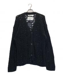DAIRIKU（ダイリク）の古着「Flower Pattern Hand Knitting Cardigan」｜ブラック