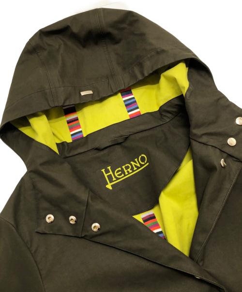 HERNO（ヘルノ）HERNO (ヘルノ) フーデッドコート カーキ サイズ:40の古着・服飾アイテム
