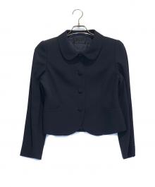 NOUV CONFINI（ヌーヴコンフィニ）の古着「丸襟ジャケット」｜ネイビー