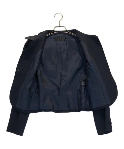 NOUV CONFINI（ヌーヴコンフィニ）NOUV CONFINI (ヌーヴコンフィニ) 丸襟ジャケット ネイビー サイズ:サイズ9(M)の古着・服飾アイテム