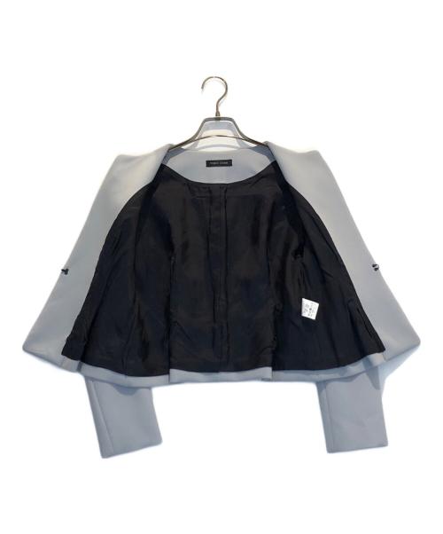 YOKO CHAN（ヨーコチャン）YOKO CHAN (ヨーコチャン) ノーカラージャケット グレー サイズ:38の古着・服飾アイテム