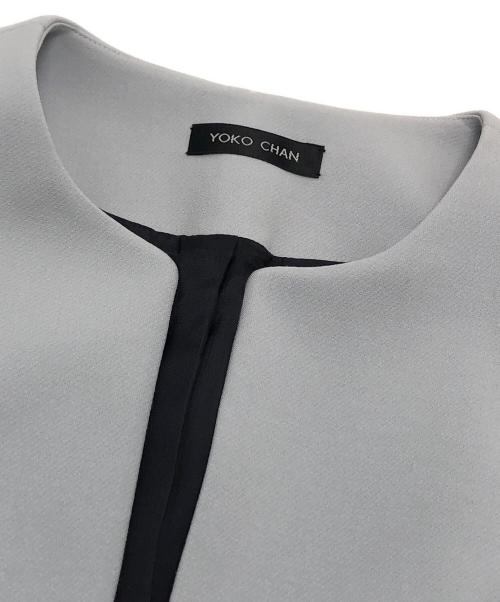 YOKO CHAN（ヨーコチャン）YOKO CHAN (ヨーコチャン) ノーカラージャケット グレー サイズ:38の古着・服飾アイテム