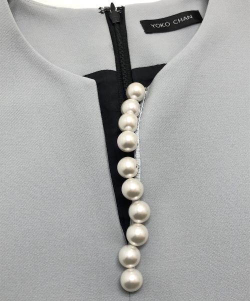 YOKO CHAN（ヨーコチャン）YOKO CHAN (ヨーコチャン) パールスリットワンピース グレー サイズ:38の古着・服飾アイテム