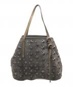 JIMMY CHOOジミーチュウ）の古着「スタースタッズハンドバッグ」｜ブラウン