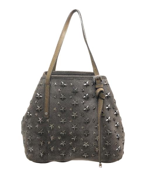 JIMMY CHOO（ジミーチュウ）JIMMY CHOO (ジミーチュウ) スタースタッズハンドバッグ ブラウンの古着・服飾アイテム