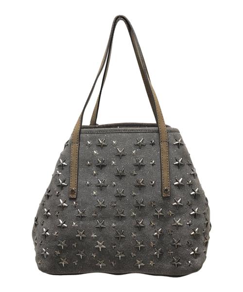 JIMMY CHOO（ジミーチュウ）JIMMY CHOO (ジミーチュウ) スタースタッズハンドバッグ ブラウンの古着・服飾アイテム