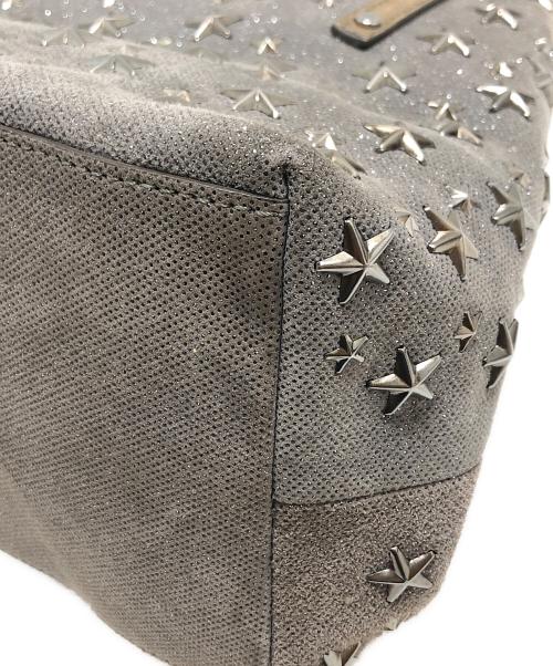 JIMMY CHOO（ジミーチュウ）JIMMY CHOO (ジミーチュウ) スタースタッズハンドバッグ ブラウンの古着・服飾アイテム