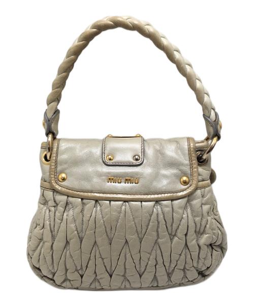 MIU MIU（ミュウミュウ）MIU MIU (ミュウミュウ) 2WAYバッグ ベージュ サイズ:表記なしの古着・服飾アイテム
