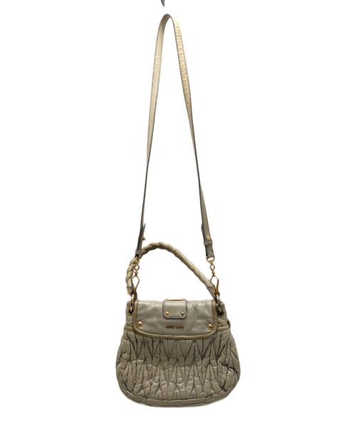 MIU MIU（ミュウミュウ）MIU MIU (ミュウミュウ) 2WAYバッグ ベージュ サイズ:表記なしの古着・服飾アイテム