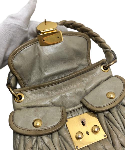 MIU MIU（ミュウミュウ）MIU MIU (ミュウミュウ) 2WAYバッグ ベージュ サイズ:表記なしの古着・服飾アイテム