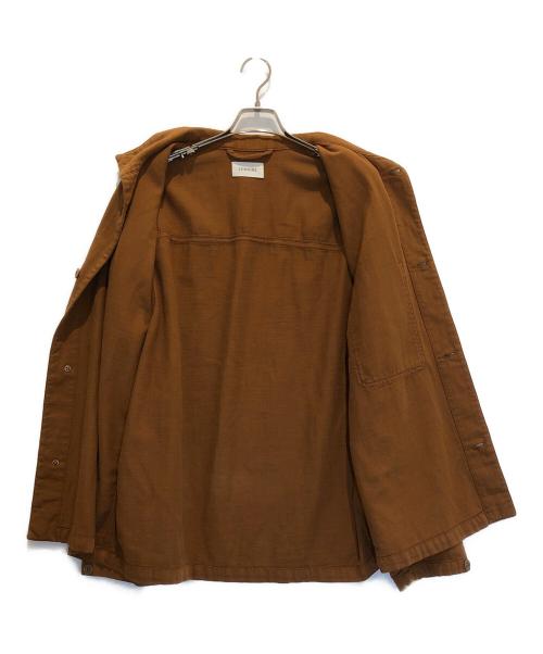 LEMAIRE（ルメール）LEMAIRE (ルメール) STAND COLLAR OVERSHIRT ブラウン サイズ:48の古着・服飾アイテム
