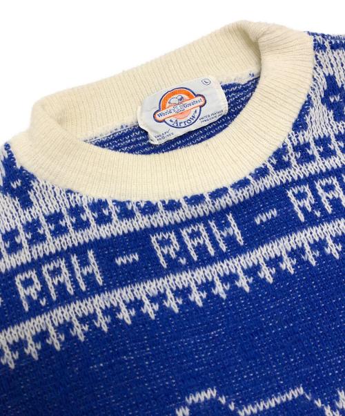 ARROW（アロー）ARROW (アロー) ニット ブルー サイズ:Lの古着・服飾アイテム