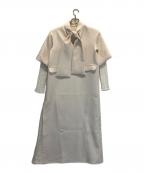 Acka.エーシーケーエー）の古着「ボウタイワンピース」｜ベージュ