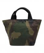 Herve Chapelierエルベシャプリエ）の古着「ナイロン舟型トート」｜カーキ