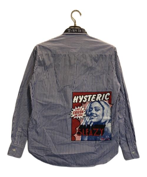 Hysteric Glamour（ヒステリックグラマー）Hysteric Glamour (ヒステリックグラマー) ストライプシャツ ブルー サイズ:Sの古着・服飾アイテム