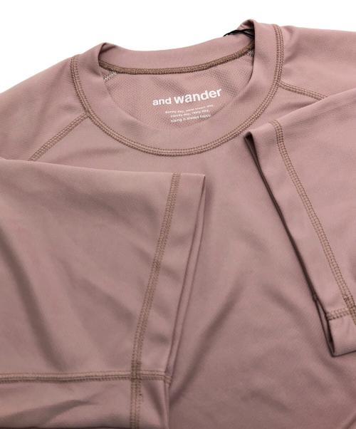 and wander（アンドワンダー）and wander (アンドワンダー) dry jersey raglan SS T ピンク サイズ:L 未使用品の古着・服飾アイテム