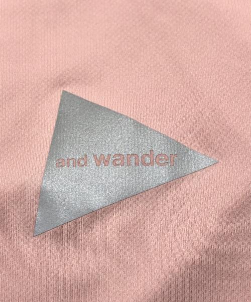 and wander（アンドワンダー）and wander (アンドワンダー) dry jersey raglan SS T ピンク サイズ:L 未使用品の古着・服飾アイテム