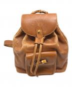 GUCCIグッチ）の古着「レザー ミニリュック」｜ブラウン