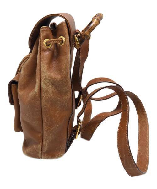 GUCCI（グッチ）GUCCI (グッチ) レザー ミニリュック ブラウンの古着・服飾アイテム