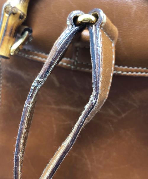 GUCCI（グッチ）GUCCI (グッチ) レザー ミニリュック ブラウンの古着・服飾アイテム