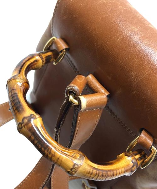 GUCCI（グッチ）GUCCI (グッチ) レザー ミニリュック ブラウンの古着・服飾アイテム