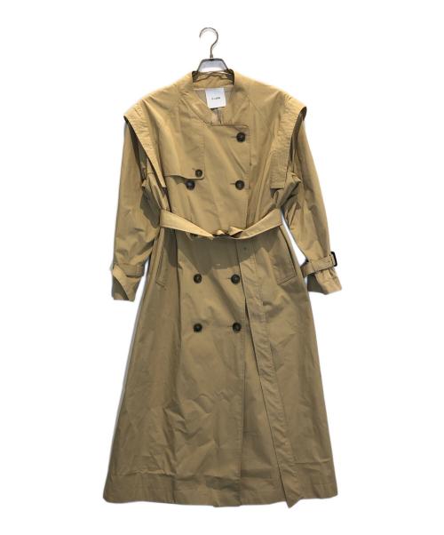 CLANE（クラネ）CLANE (クラネ) 2WAY SQUARE SLEEVE TRENCH COAT ベージュの古着・服飾アイテム