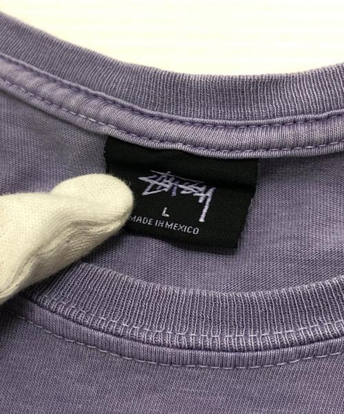 stussy（ステューシー）stussy (ステューシー) ロゴプリントTシャツ パープル サイズ:Lの古着・服飾アイテム