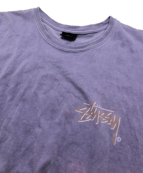 stussy（ステューシー）stussy (ステューシー) ロゴプリントTシャツ パープル サイズ:Lの古着・服飾アイテム