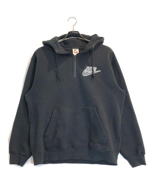 NIKE（ナイキ）NIKE (ナイキ) SUPREME (シュプリーム) Half Zip Hooded Sweatshirt ブラック サイズ:Mの古着・服飾アイテム