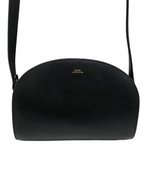 A.P.C.（アーペーセー）A.P.C. (アーペーセー) デミルーン　ショルダーバッグ ブラックの古着・服飾アイテム