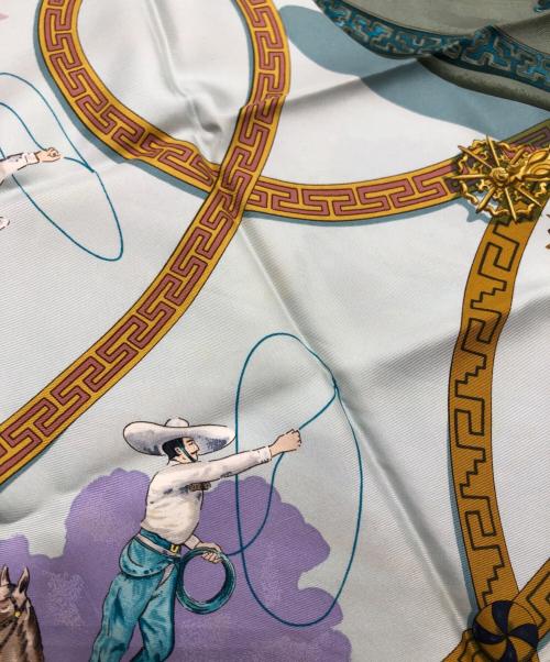 HERMES（エルメス）HERMES (エルメス) スカーフ ブルー サイズ:表記なしの古着・服飾アイテム