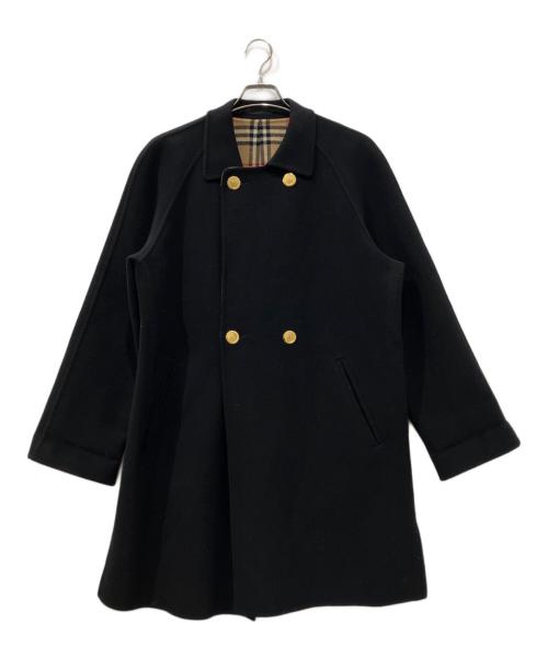 Burberry's（バーバリーズ）Burberry's (バーバリーズ) 裏ノバチェックカシミヤ混コート ブラック サイズ:9AR(およそMサイズ)の古着・服飾アイテム