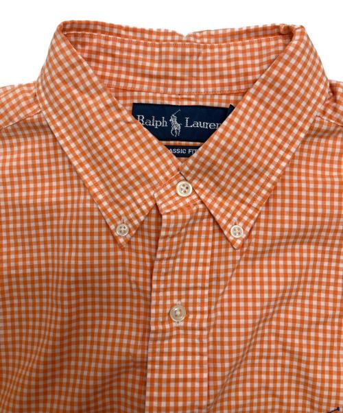 RALPH LAUREN（ラルフローレン）RALPH LAUREN (ラルフローレン) ボタンダウンチェックシャツ オレンジ サイズ:Lの古着・服飾アイテム