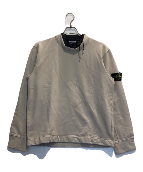 STONE ISLAND（ストーンアイランド）STONE ISLAND (ストーンアイランド) ダブルネックスウェット ベージュ サイズ:Mの古着・服飾アイテム
