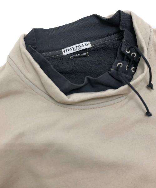 STONE ISLAND（ストーンアイランド）STONE ISLAND (ストーンアイランド) ダブルネックスウェット ベージュ サイズ:Mの古着・服飾アイテム