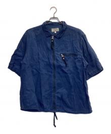 ARMANI JEANS（アルマーニジーンズ）の古着「半袖リネンジャケット」｜インディゴ