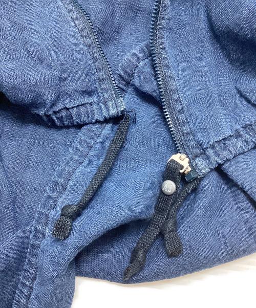 ARMANI JEANS（アルマーニジーンズ）ARMANI JEANS (アルマーニジーンズ) 半袖リネンジャケット インディゴ サイズ:Lの古着・服飾アイテム
