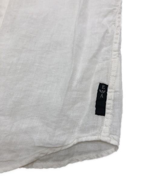 EMPORIO ARMANI（エンポリオ アルマーニ）EMPORIO ARMANI (エンポリオ アルマーニ) リネン半袖シャツ ホワイト サイズ:Lの古着・服飾アイテム