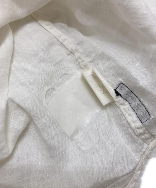EMPORIO ARMANI（エンポリオ アルマーニ）EMPORIO ARMANI (エンポリオ アルマーニ) リネン半袖シャツ ホワイト サイズ:Lの古着・服飾アイテム