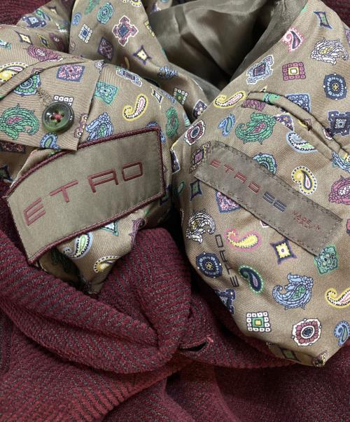 ETRO（エトロ）ETRO (エトロ) テーラードジャケット レッド サイズ:56(3L～4XL)の古着・服飾アイテム