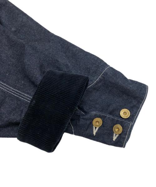 BURGUS PLUS（バーガスプラス）BURGUS PLUS (バーガスプラス) 裏地ブランケットカバーオール インディゴ サイズ:38の古着・服飾アイテム