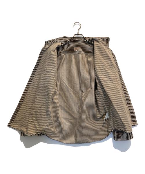 MOMOTARO JEANS（桃太郎ジーンズ）MOMOTARO JEANS (桃太郎ジーンズ) ヒッコリーカバーオール ネイビー×ホワイト サイズ:Lの古着・服飾アイテム