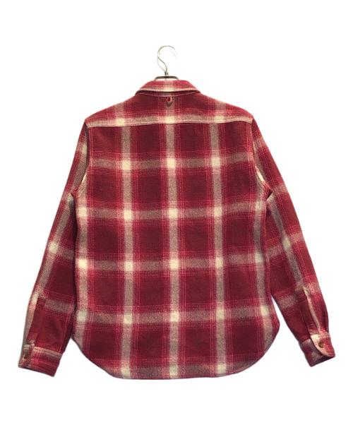BURGUS PLUS（バーガスプラス）BURGUS PLUS (バーガスプラス) ヘビーフランネルシャツ レッド サイズ:Lの古着・服飾アイテム