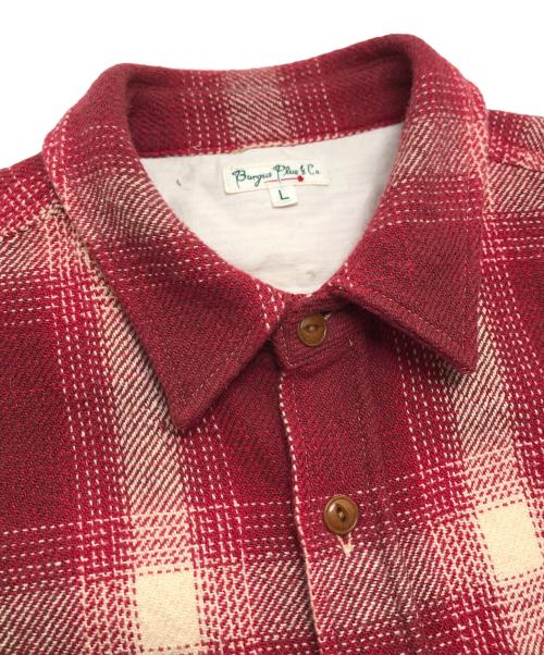 BURGUS PLUS（バーガスプラス）BURGUS PLUS (バーガスプラス) ヘビーフランネルシャツ レッド サイズ:Lの古着・服飾アイテム