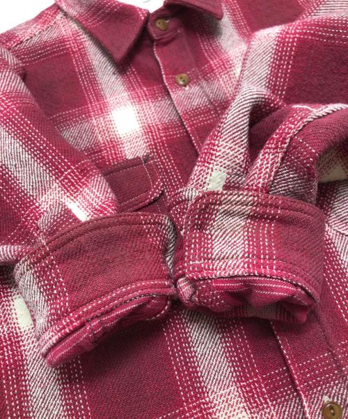 BURGUS PLUS（バーガスプラス）BURGUS PLUS (バーガスプラス) ヘビーフランネルシャツ レッド サイズ:Lの古着・服飾アイテム