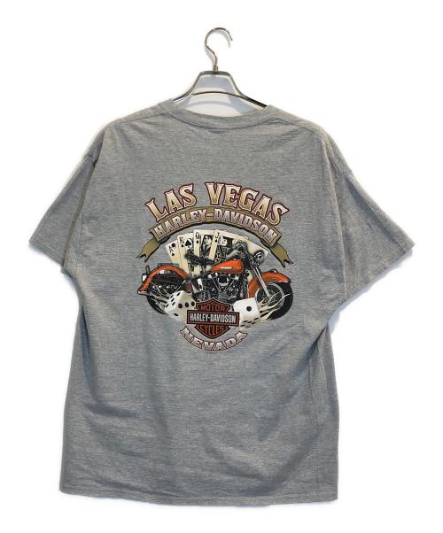 HARLEY-DAVIDSON（ハーレーダビッドソン）HARLEY-DAVIDSON (ハーレーダビッドソン) スカルトランプTシャツ グレー サイズ:XLの古着・服飾アイテム