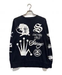 stussy（ステューシー）の古着「プリントスウェット」｜ブラック